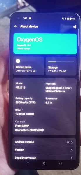 One Plus 10 Pro 12/256 Non PTA 3