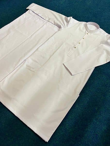 KURTA SHALWAR KAMEEZ WHITE BEST MATERIAL ESPECIALLY FOR MADARSA 3