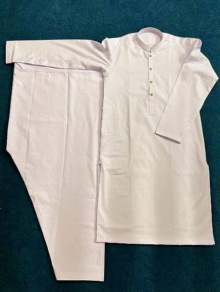 KURTA SHALWAR KAMEEZ WHITE BEST MATERIAL ESPECIALLY FOR MADARSA 4