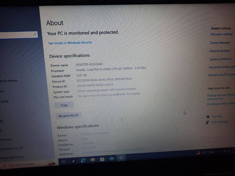 I'm selling my laptop i5 4th gen 2