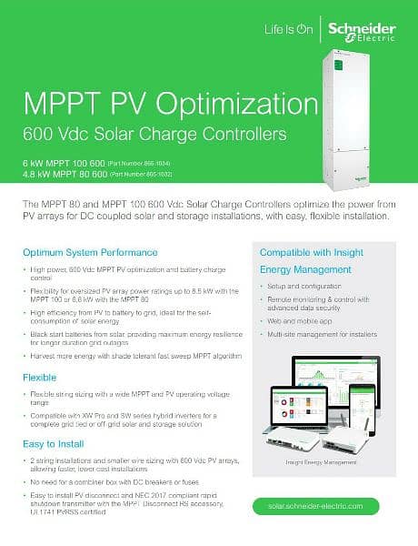 Schneider Electric Conext MPPT 80 600 Solar Charge controller 2