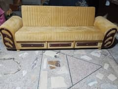 wooden combed sofa