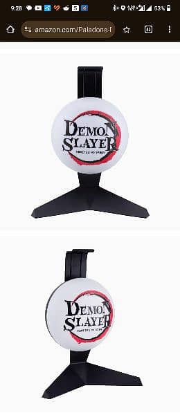 Demon slayer Headphone light. Just like new. headphone light stand 4