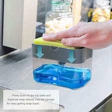 Kitchen Soap Dispenser Pump & Sponge Caddy For Dish Soap 2 in 1 Hand 2