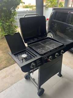 Gas Barbque Grill with 01 burner. Make# Char-Broil American.