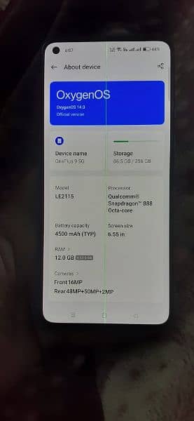 AOA i am selling my OnePlus 9 12/256 urgent 2line in screen 5