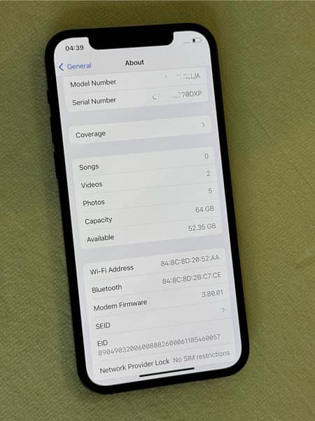 iPhone 12 factory unlock 64gb 4 months sim time available 4