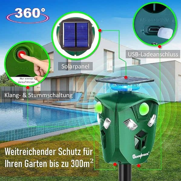 Amazon Branded Solar birds Ultrasonic Animal Repeller Pest control 4