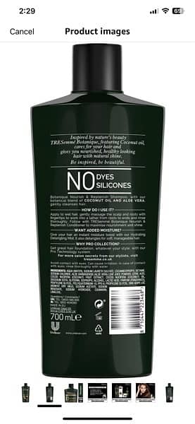 Tresemmé Botanique Nourish Hair Shampoo 3