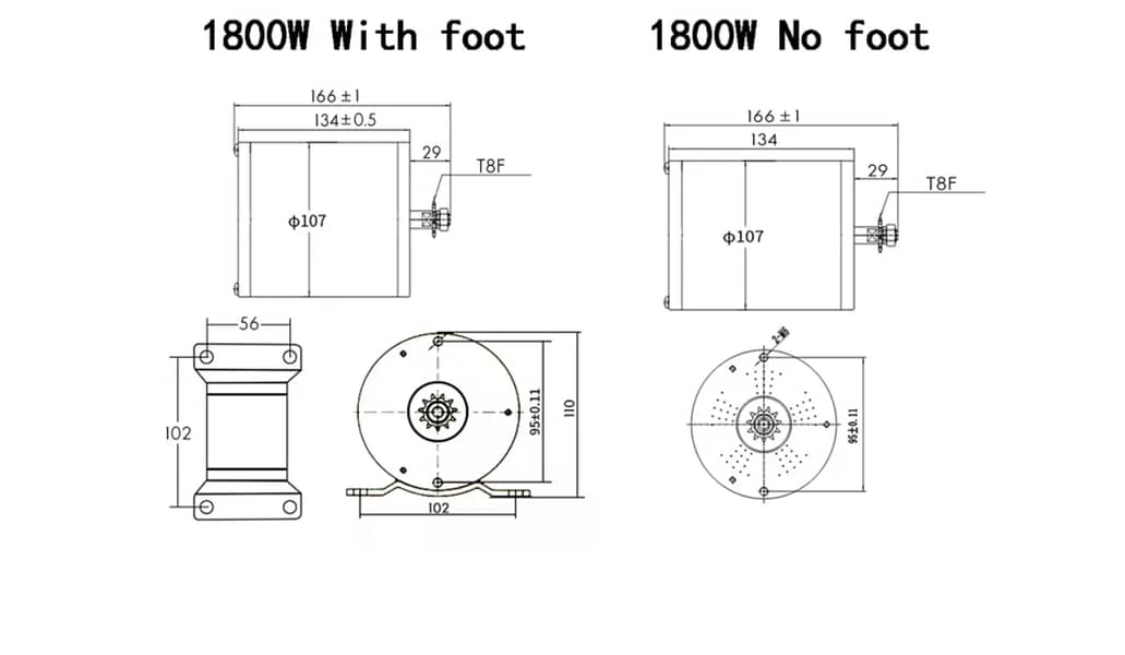 MY1020 Motor 1800-5000w for electric bike and elecrtic motorcycle 4