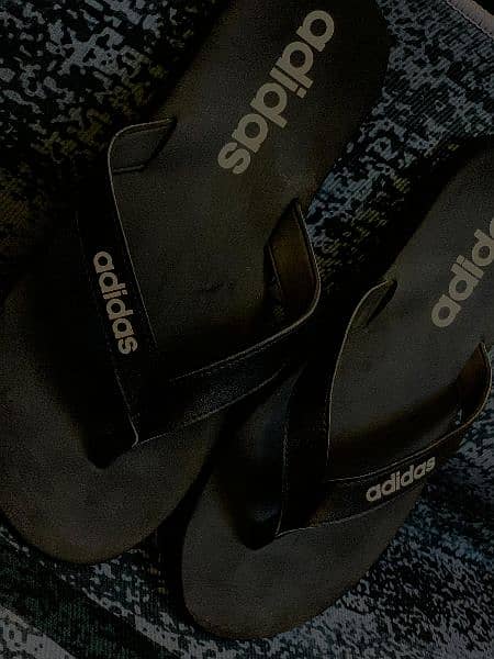 Adidas original black eezy flip flops 1