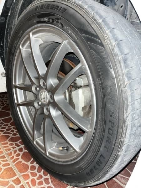 17 inch rim and tyre 5x100 pcd 8