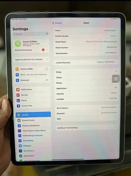 IPAD Pro 128GB 6