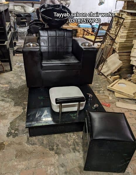 Saloon Chair/Parlour Chair/Facial Bed/Hair Wash Unit/Pedicure/salon 6