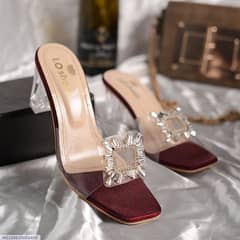 women's Rexine fancy block heels