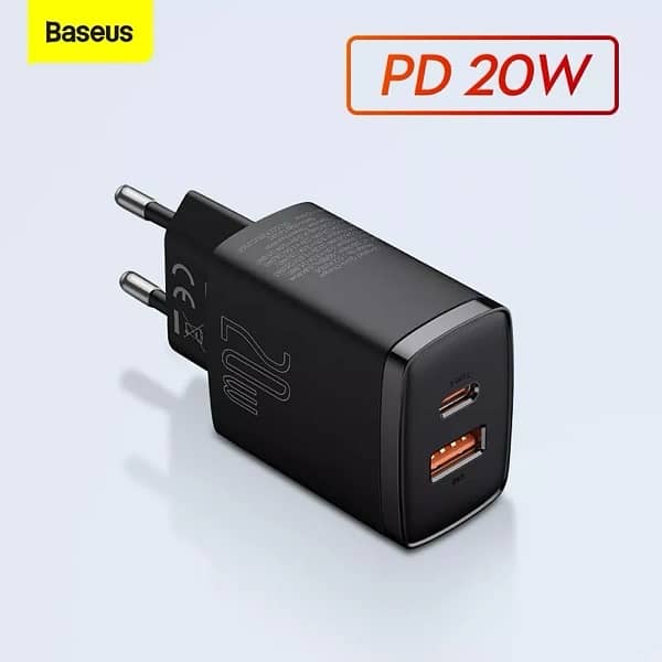 Baseus PD 20W Dual Port USB Type C Charger Apple iPhone 14 Samsung S22 1