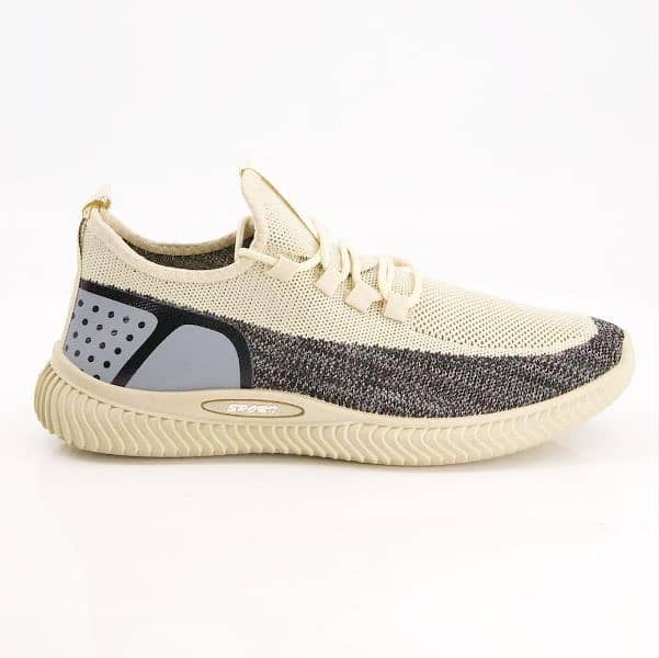 Jaf Spot Men's A-Train Sneakers-JF009, Cream colour 2