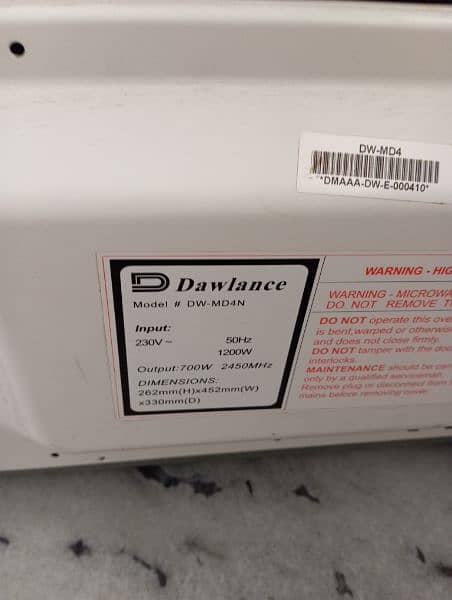 dawlanc microwave oven model number DW _MD4N 5