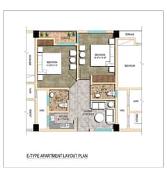 L-Block Front Open 5th Floor Corner E-Type Flat on Installments