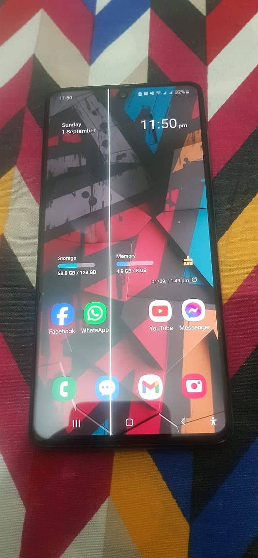 Samsung A71 8+128gb 10 by 10 Condition read Add 4