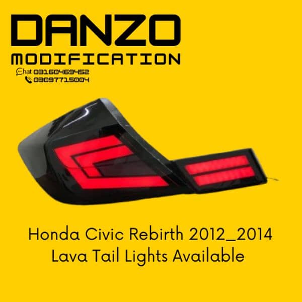 Honda civic Rebirth lava tail lights available now 0