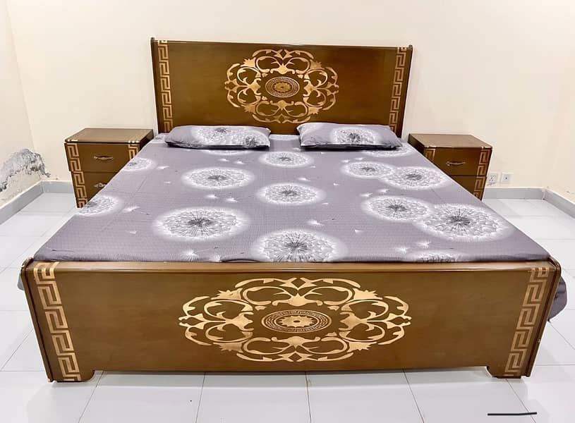 Bed with Side tables (urgent sale) 3