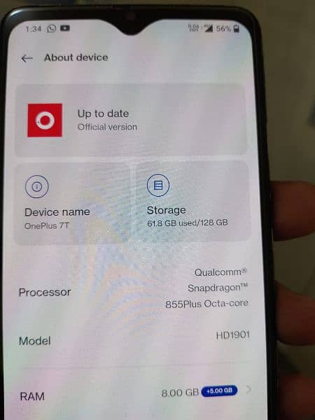 ONEPLUS 7T (128GB)PTA PROVIDE EXCHANGE POSSIBLE 2