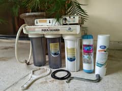 AQUA GAUARD water filter set with new cartridge.