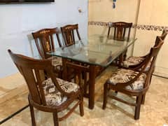 dining table with 6 chairs for sell 0