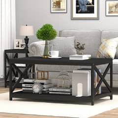 3 Piece Coffee Table Set with Coffee Table and 2 End Tables