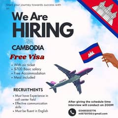 Call center jobs available in Cambodia with free visa