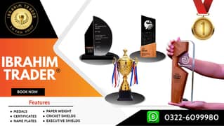 Award shield , Trophy , Glass shield award , school award trophies