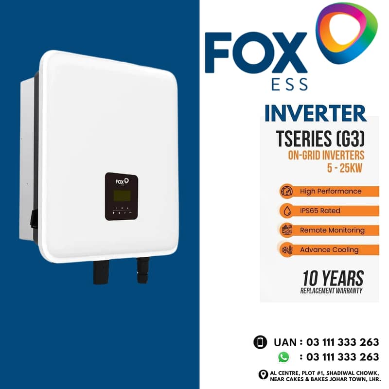 Fox Ongrid Inverters| 3.3kw | 5kw + Wifi Dongle |125kw|solar inverter 0