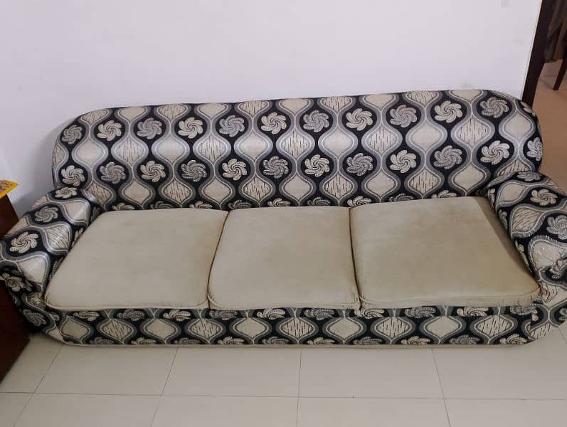 Sofa set 5 seater wood and cushion 4