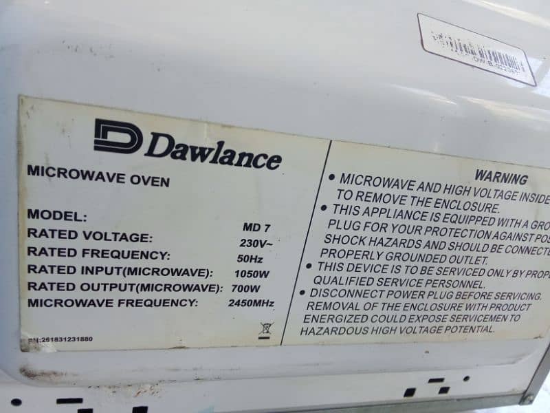 Dawlance microwave 4