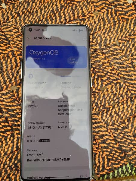 One plus 8 pro condition 10/9 8gb 128 gb 7