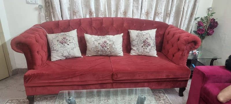 7 seater wooden sofa 1