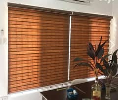 Window blinds, Wood floor, Pvc strip floor, Pvc tile floor