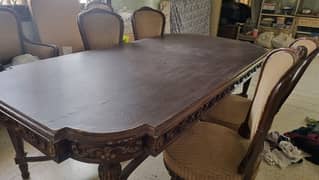 8 chair long wood dining table 0