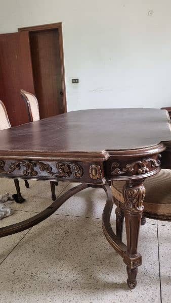 8 chair long wood dining table 2