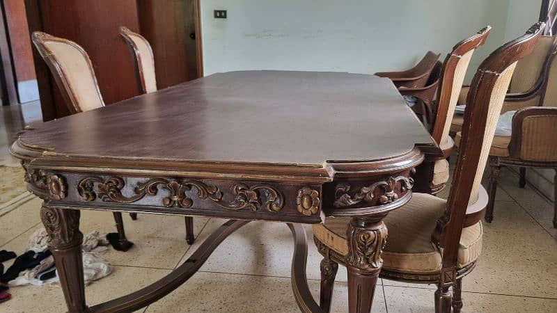 8 chair long wood dining table 3