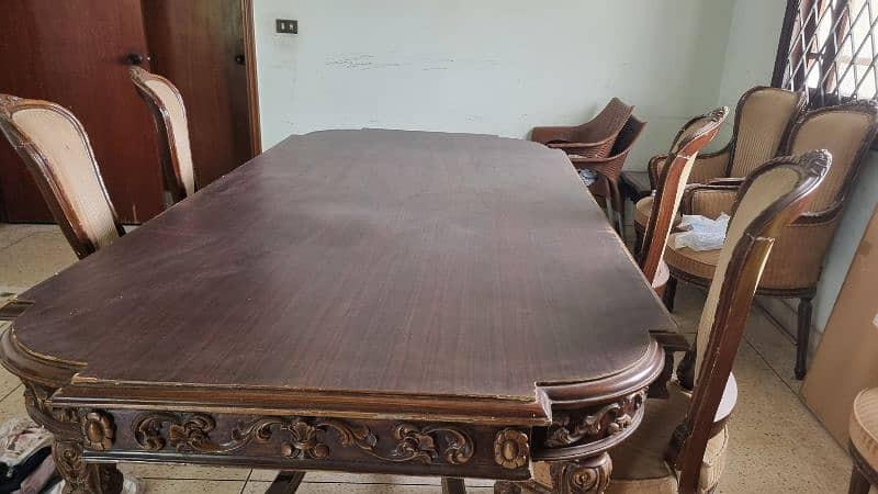 8 chair long wood dining table 4