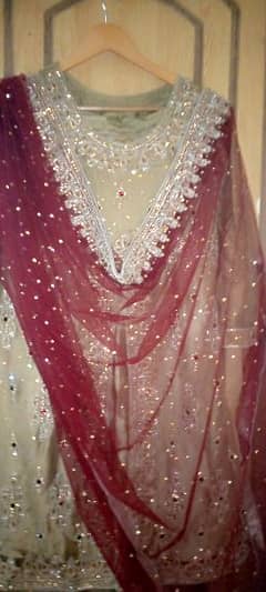 shirt and sharara heavy bridal dress with heavy dupatta