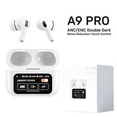 AIRPOD A9 PRO Touch screen ANC/ENC noice reduction with touch control.