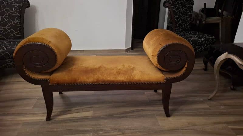 Sofa / 3 seater / dewan / 2 wooden chairs / furniture for sale 3