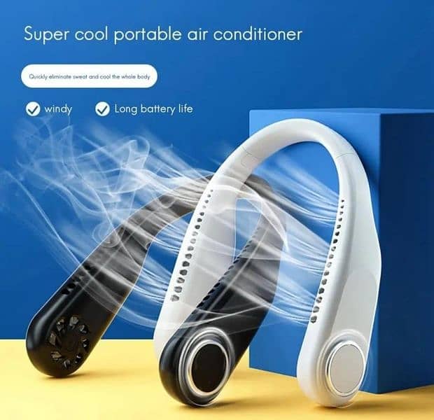 mini portable rechargeable neck fan 3