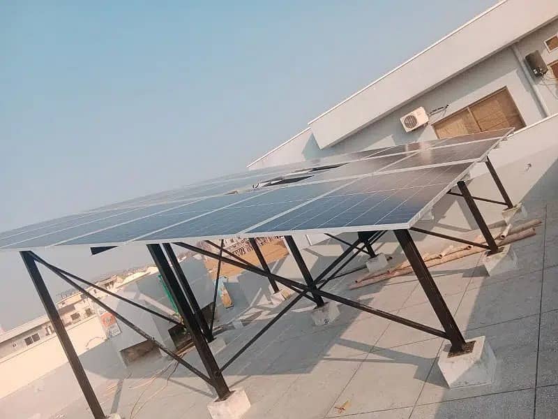 Iron Roof top Elevated / Aluminium solar panel mounting structure 6