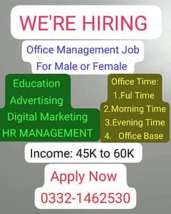 part time & full time job available in Lahore