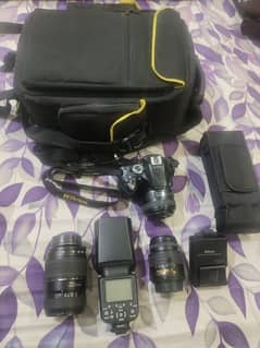 Nikon D5200 with 3 lenses and all accessories, full package 0