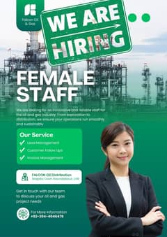 Sale executive female staff requirement